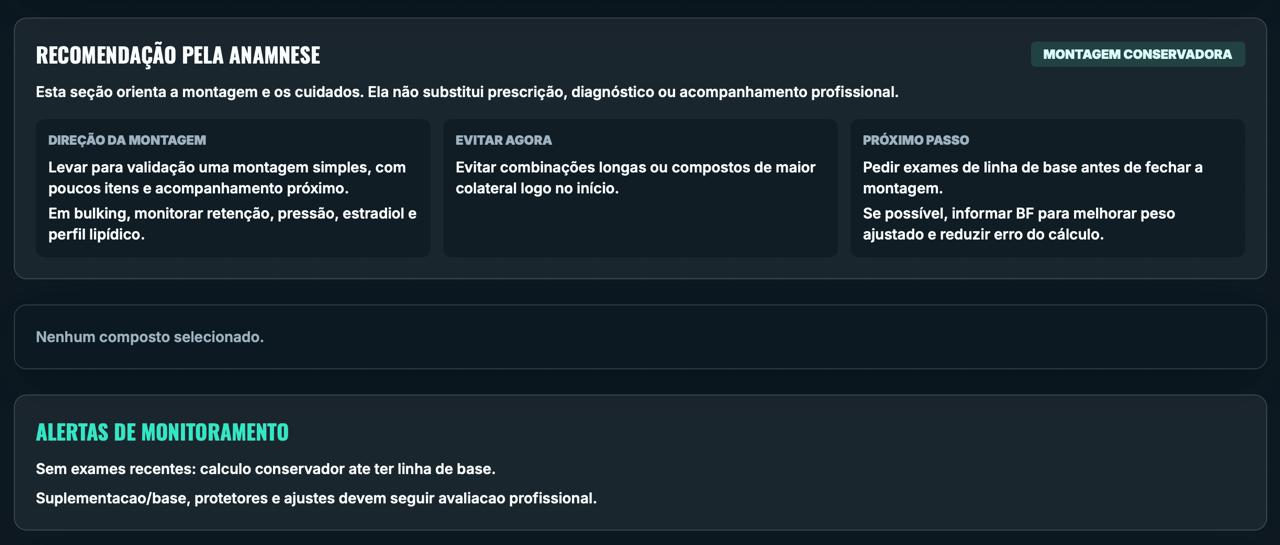 Recomendação por anamnese no aplicativo PAI
